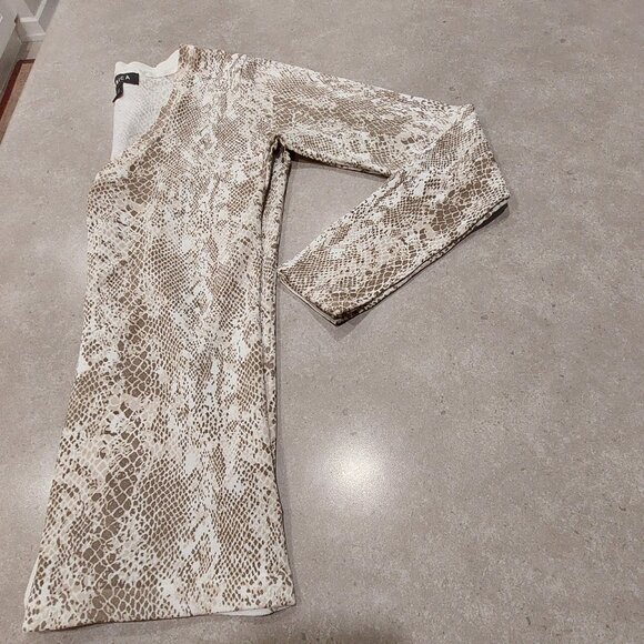 JESSICA Petite Women's Cream/Taupe Snakeskin Print Button Down L/S Cardigan XS - Picture 9 of 13